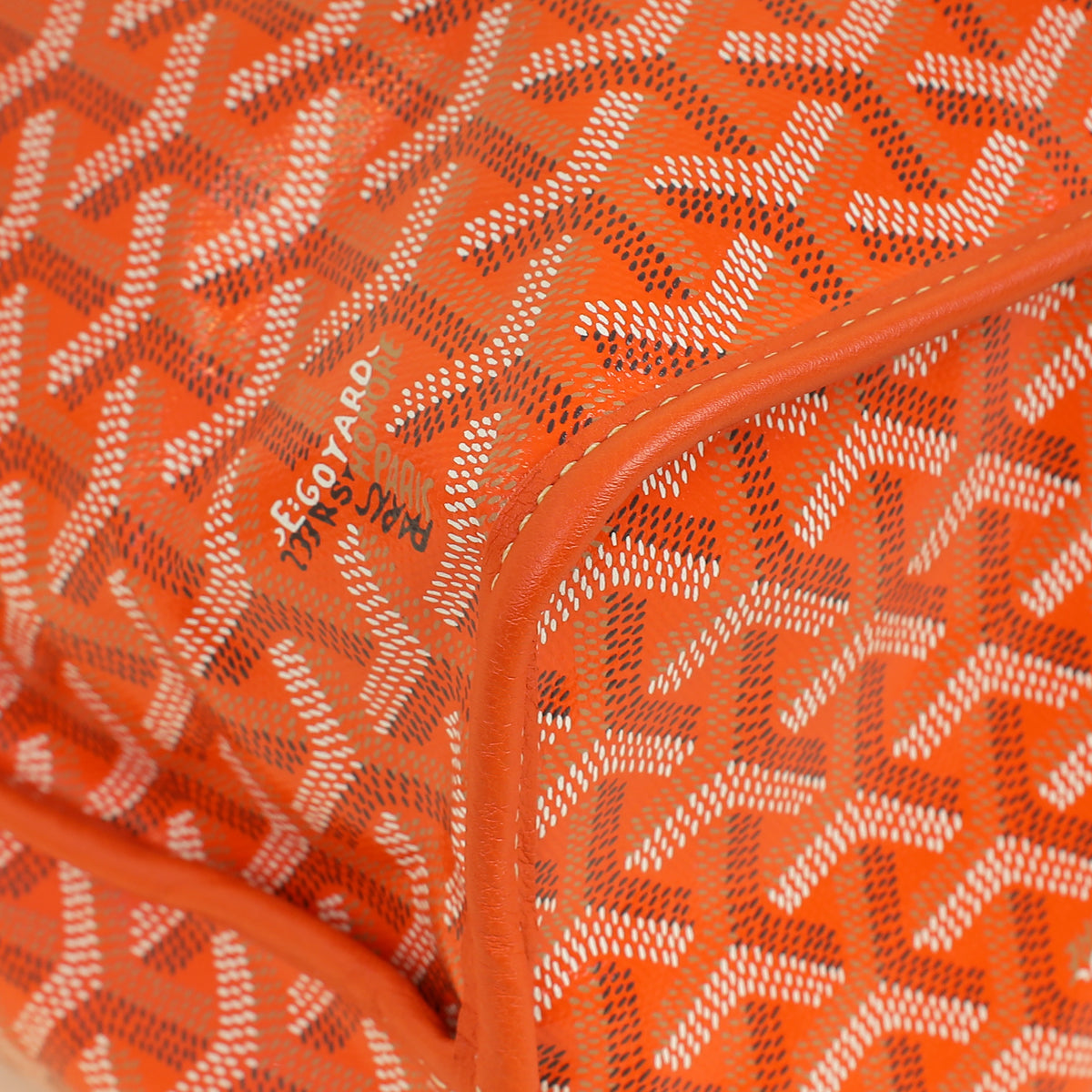Goyard Orange Goyardine Anjou Reversible PM Bag