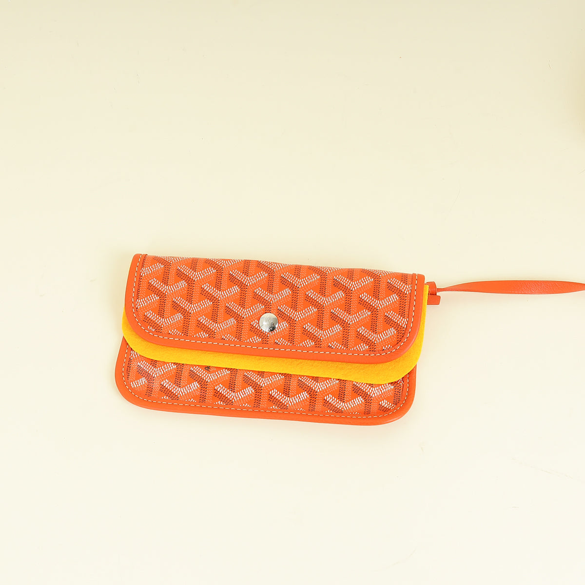 Goyard Orange Goyardine Anjou Reversible PM Bag