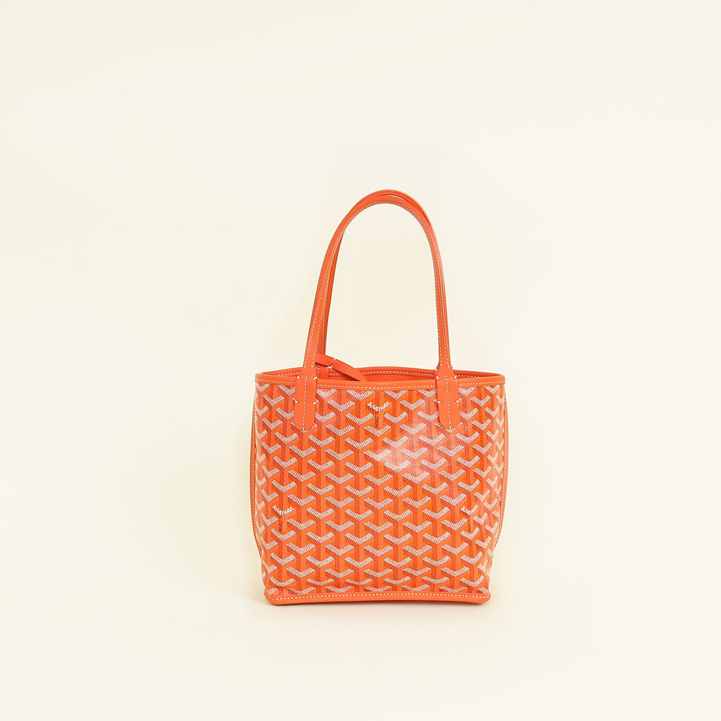 Goyard Orange Goyardine Mini Anjou Bag
