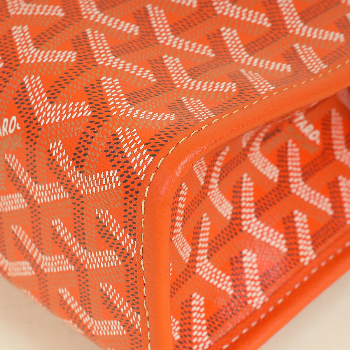Goyard Orange Goyardine Jouvence GM Pouch