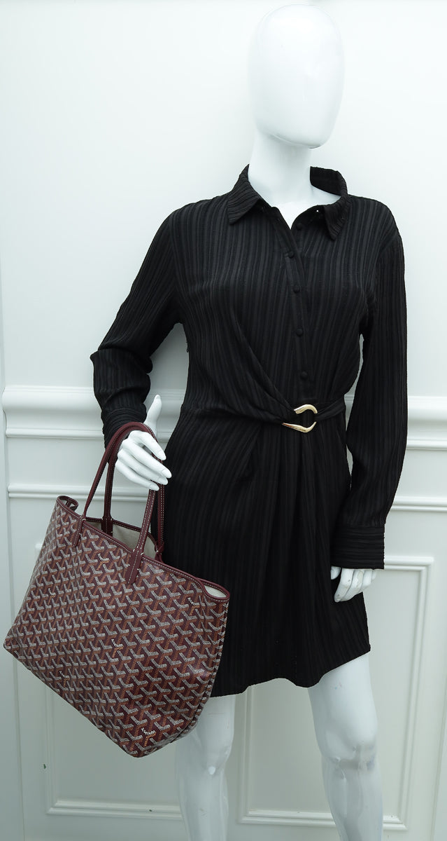 Goyard Burgundy Goyardine Saint Louis PM Bag