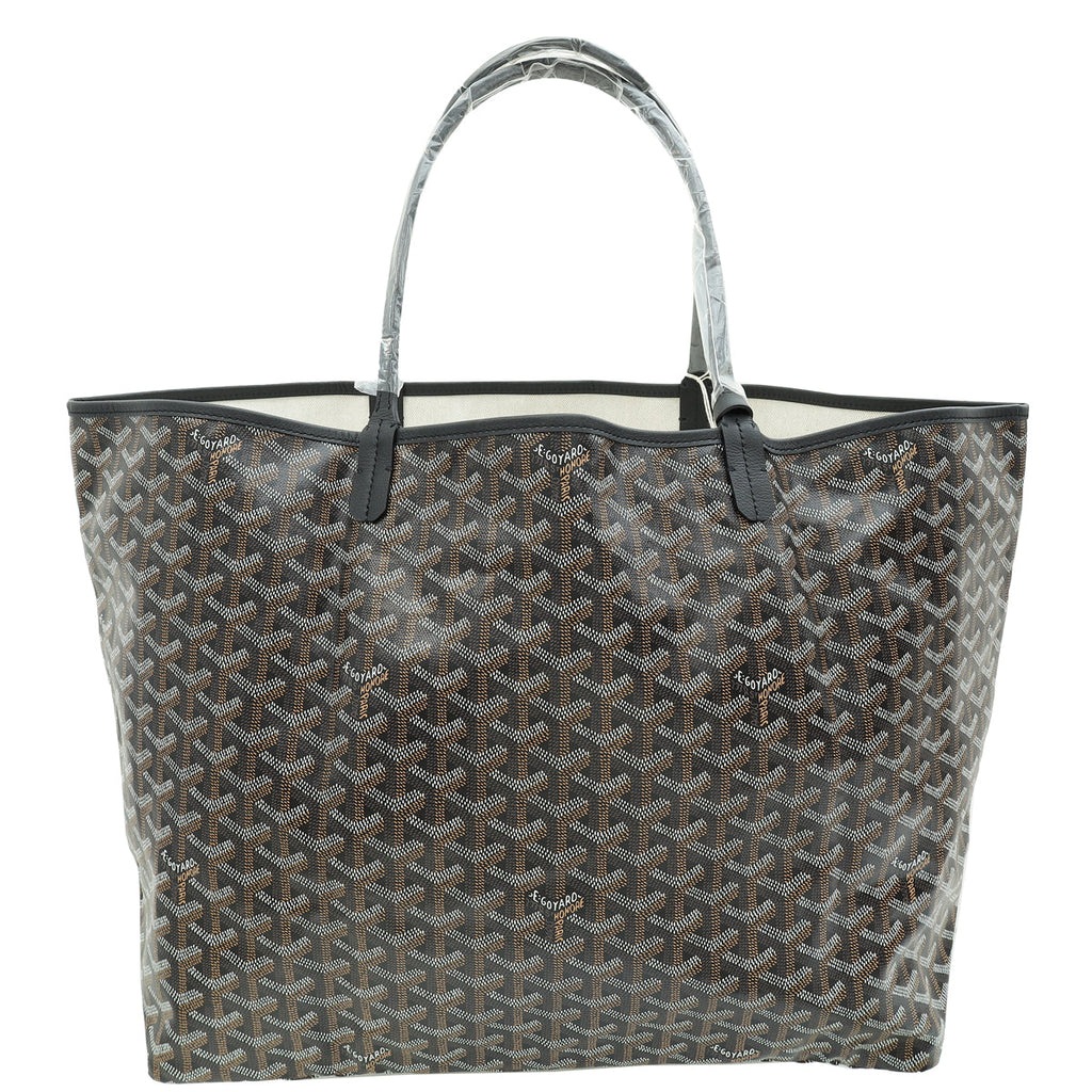 Goyard Black Goyardine Saint Louis GM Bag