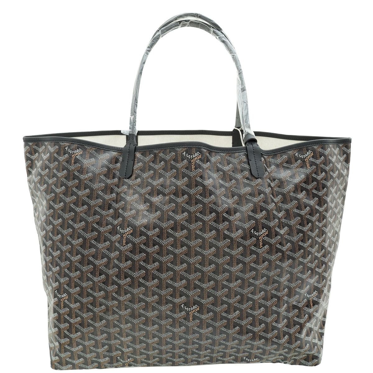 Goyard Black Goyardine Saint Louis GM Bag