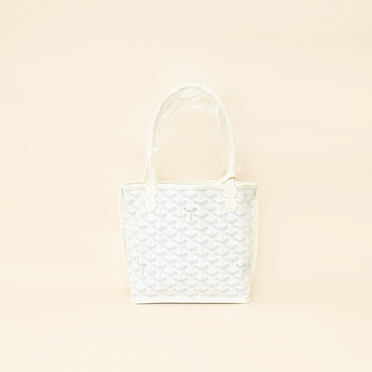 Goyard White Goyardine Mini Anjou Reversible Bag