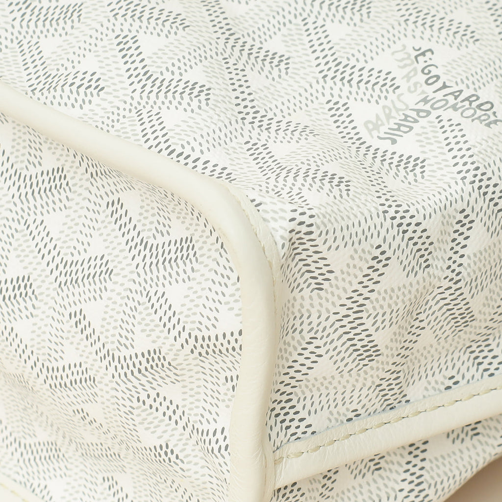 Goyard White Goyardine Mini Anjou Reversible Bag