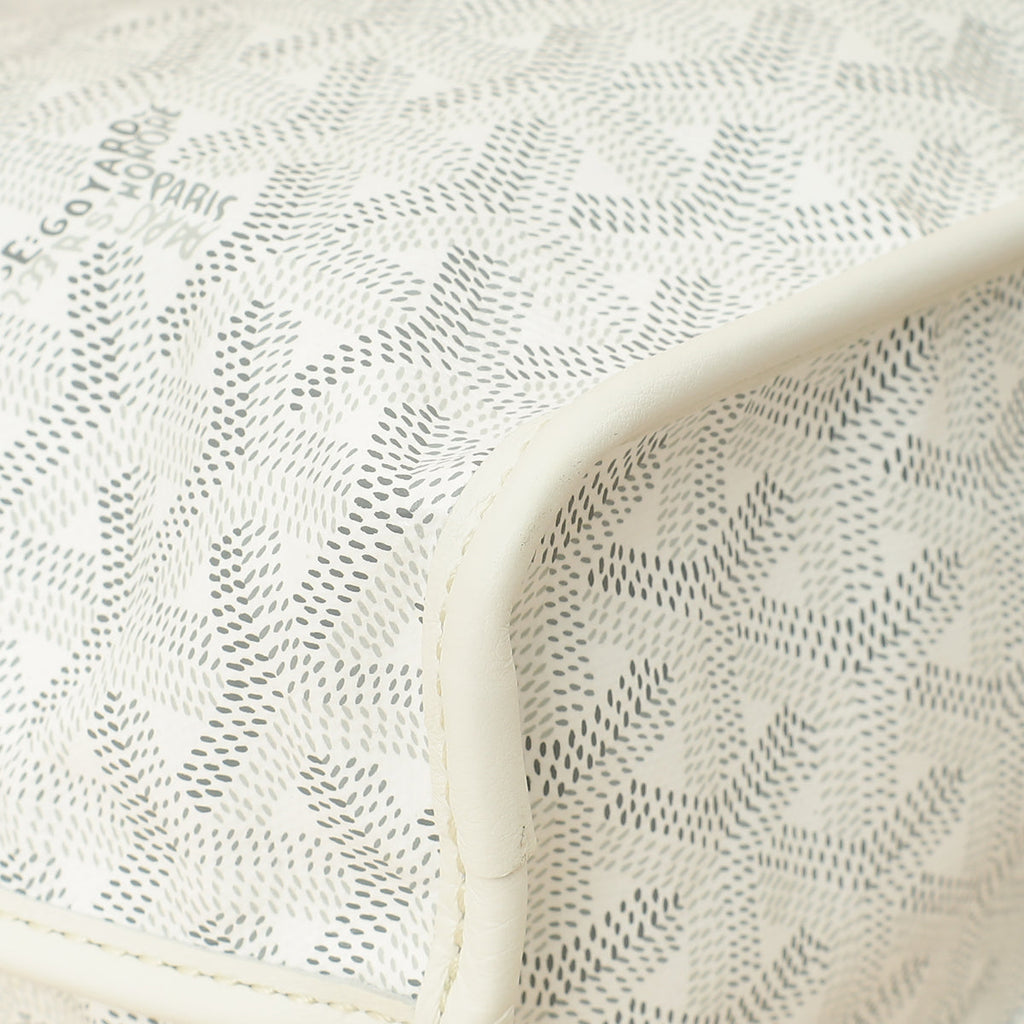Goyard White Goyardine Mini Anjou Reversible Bag