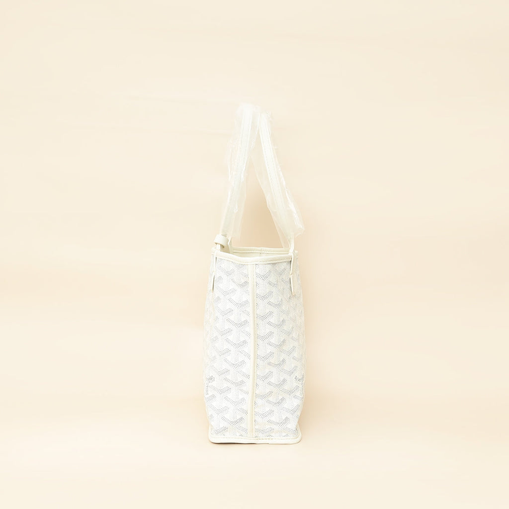 Goyard White Goyardine Mini Anjou Reversible Bag