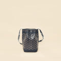 Goyard Navy Blue Goyardine Petit Flot Bucket Bag