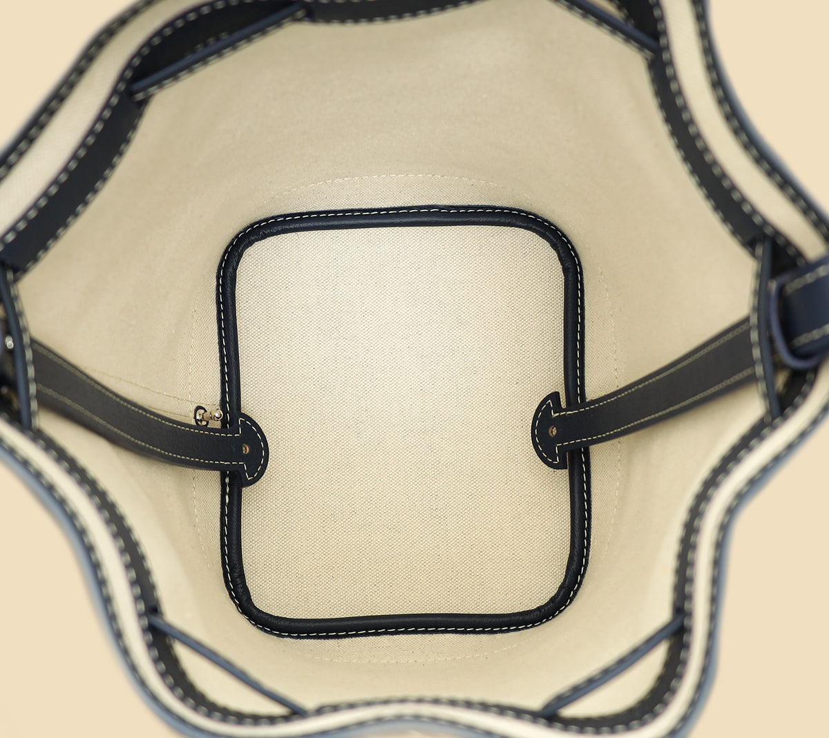 Goyard Navy Blue Goyardine Petit Flot Bucket Bag