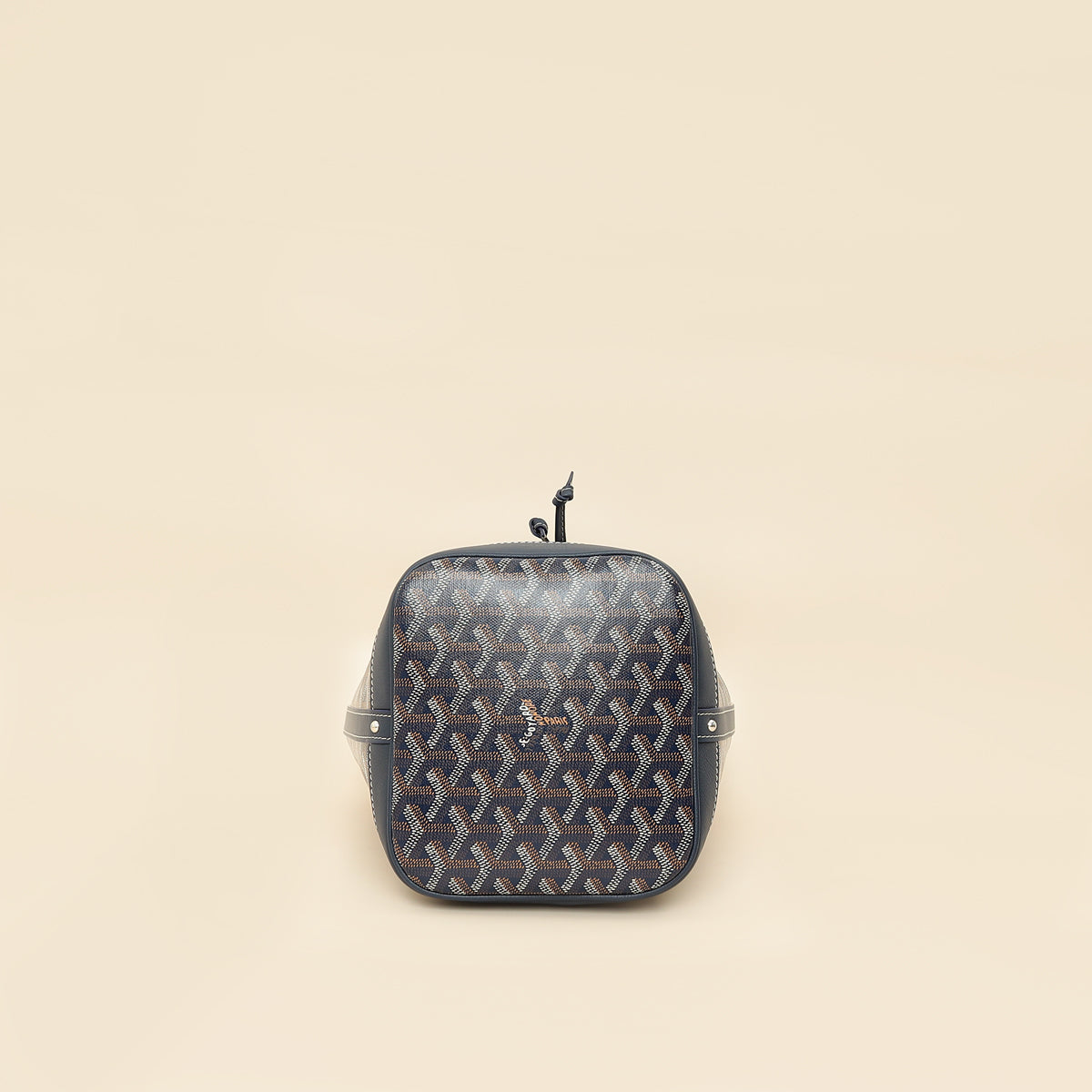 Goyard Navy Blue Goyardine Petit Flot Bucket Bag