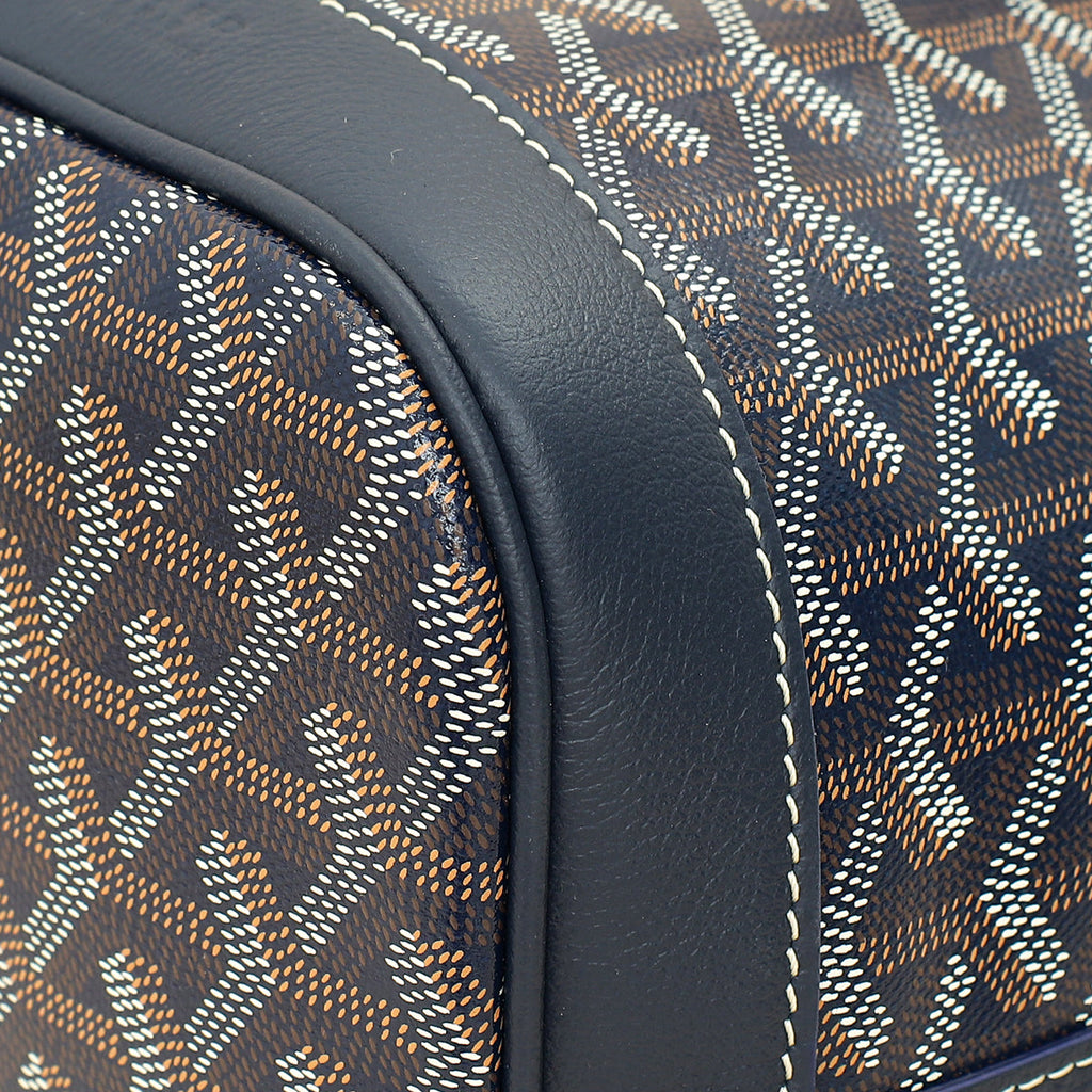 Goyard Navy Blue Goyardine Petit Flot Bucket Bag