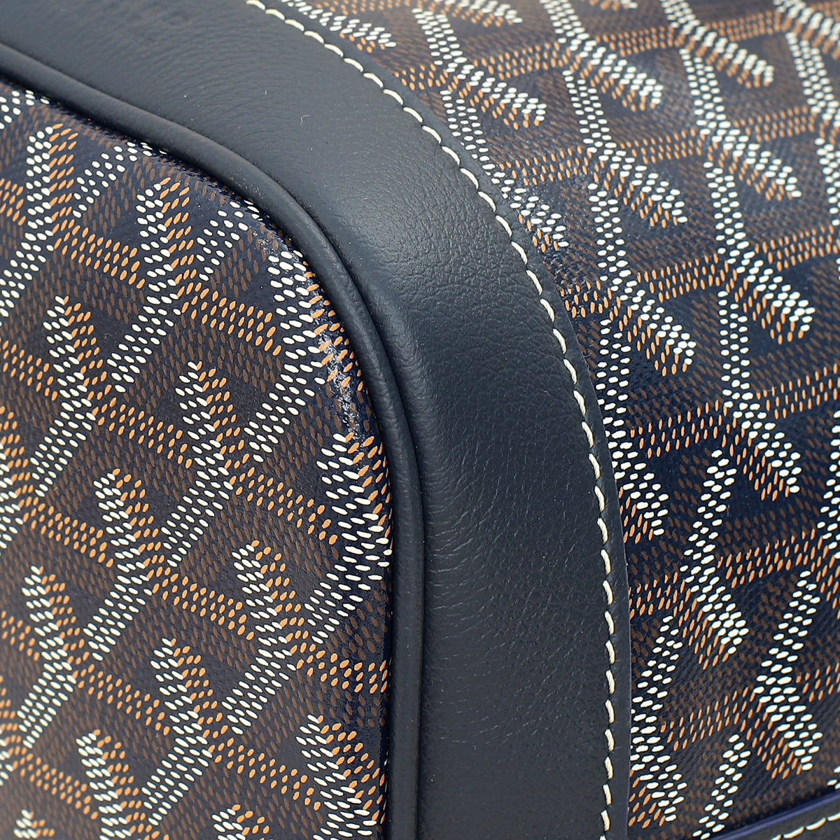 Goyard Navy Blue Goyardine Petit Flot Bucket Bag