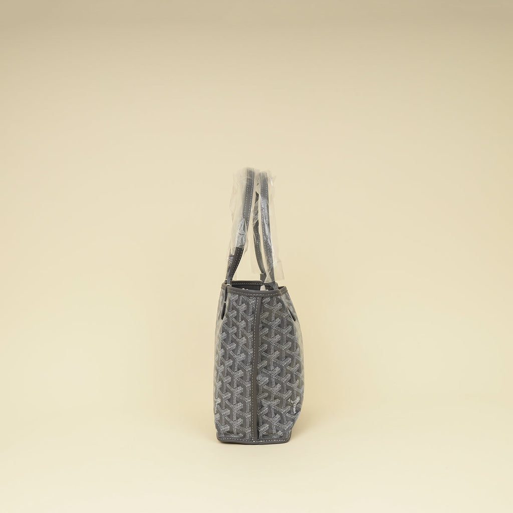 Goyard Gray Goyardine Reversible Anjou Mini Bag