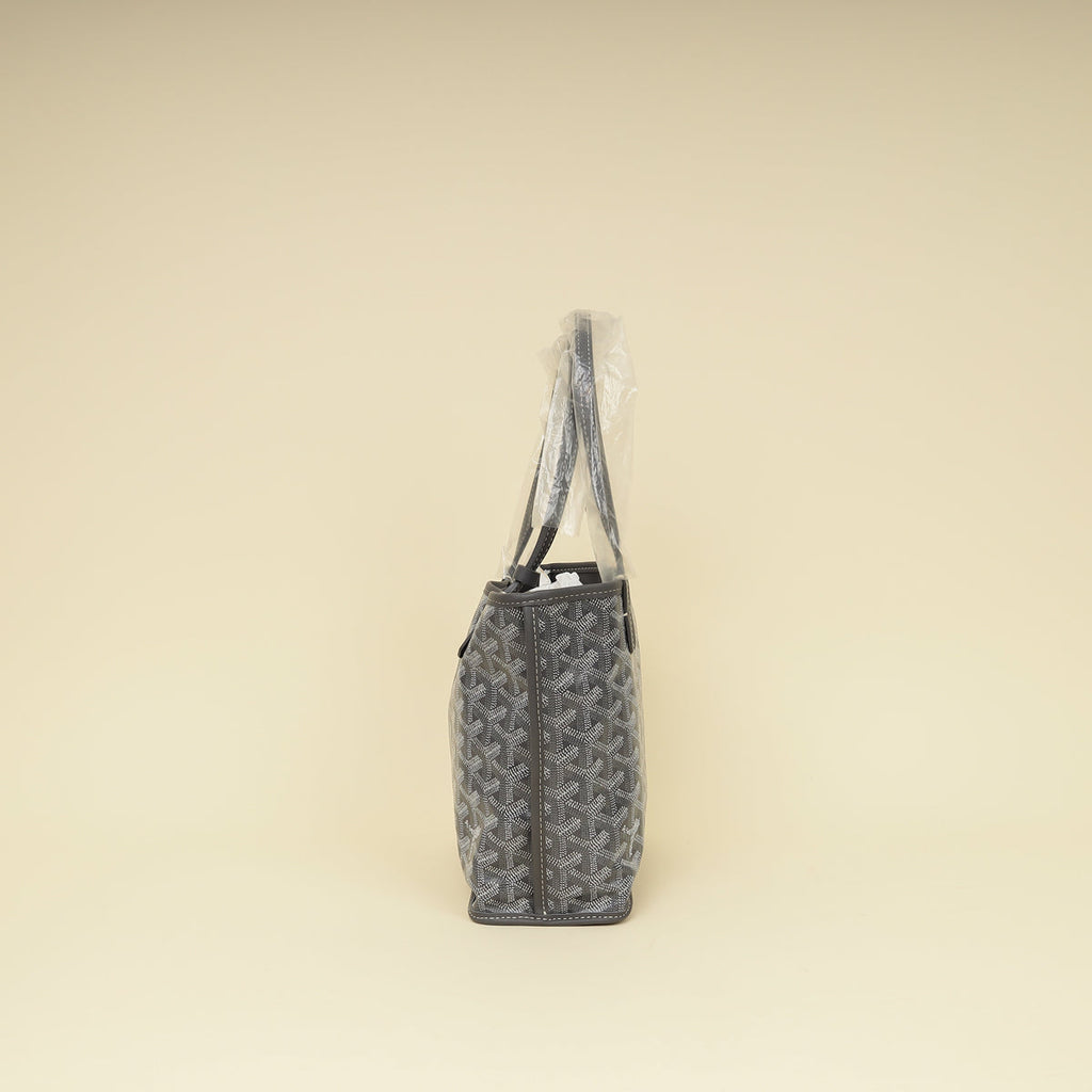Goyard Gray Goyardine Reversible Anjou Mini Bag