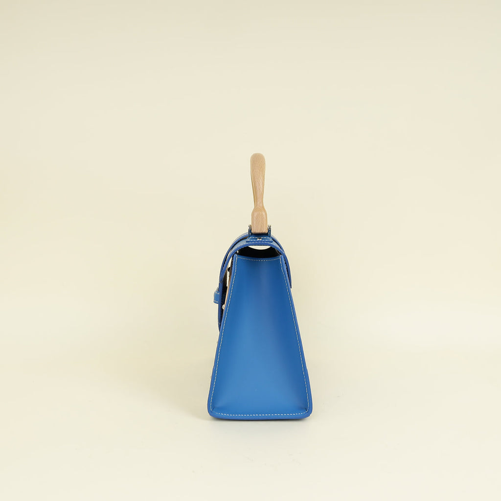Goyard Blue Goyardine Saigon Structure PM Bag
