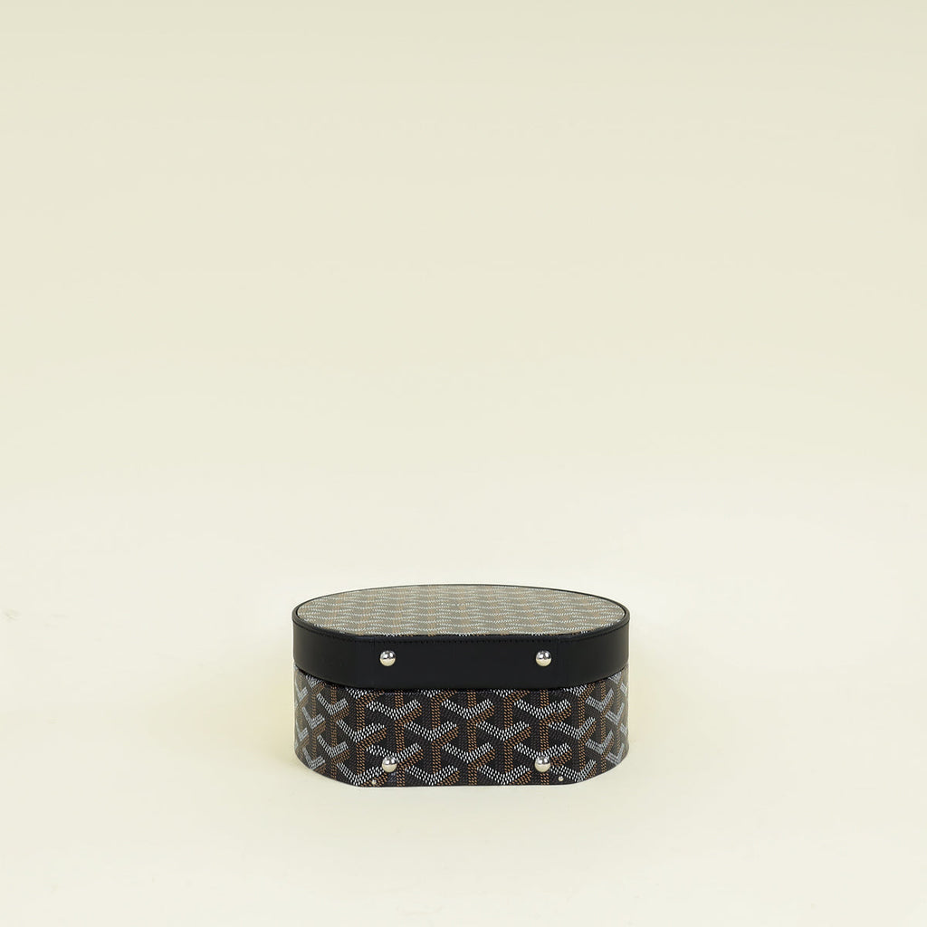 Goyard Black Goyardine The Alto Hatbox Trunk Bag