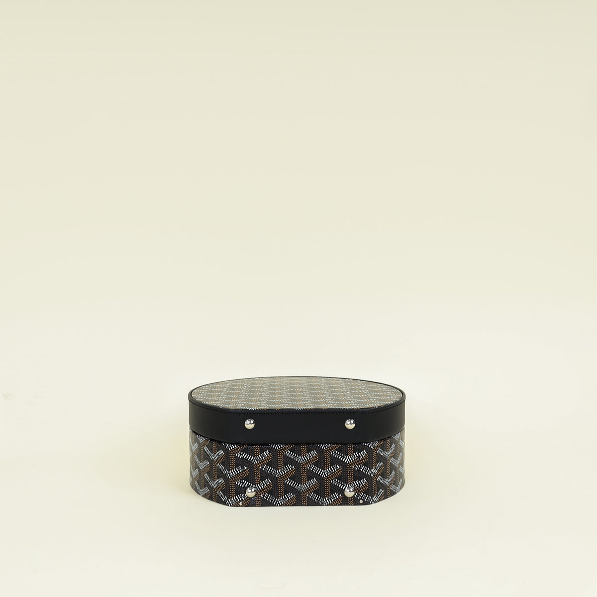 Goyard Black Goyardine The Alto Hatbox Trunk Bag