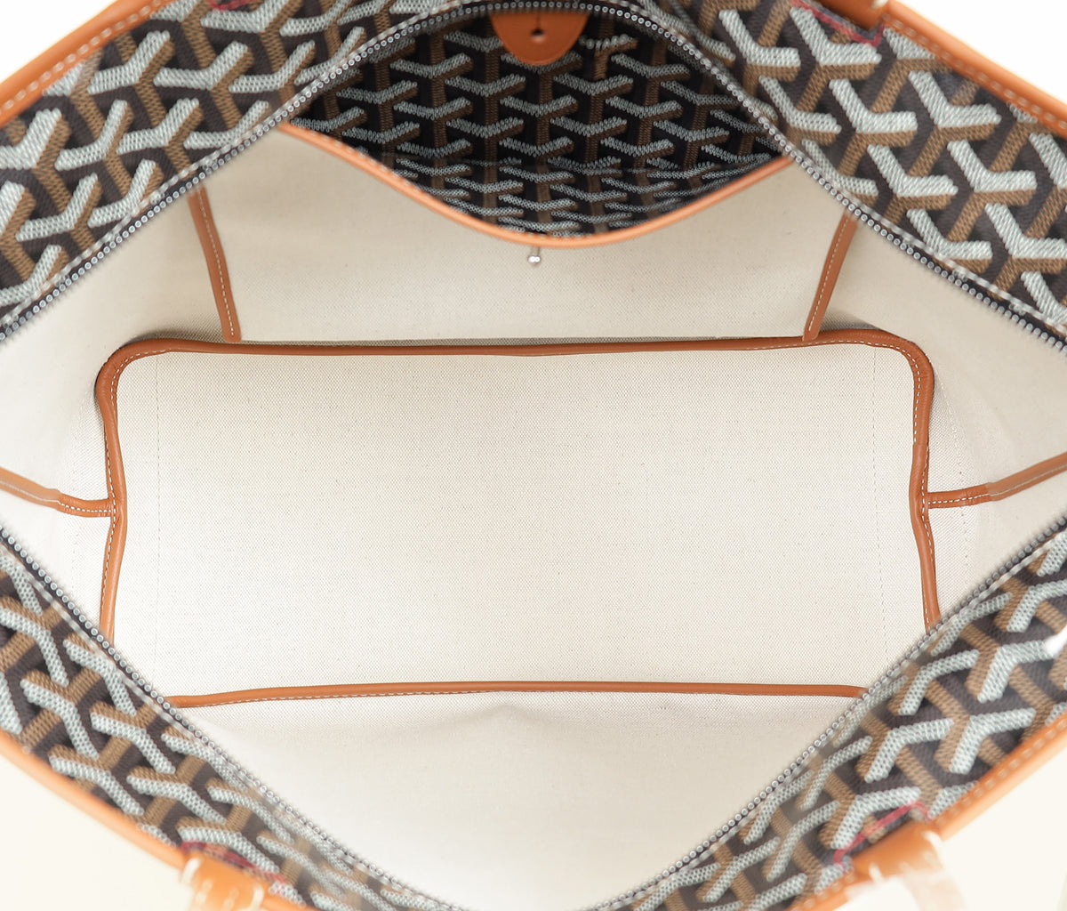 Goyard Bicolor Goyardine Artois MM Tote Bag