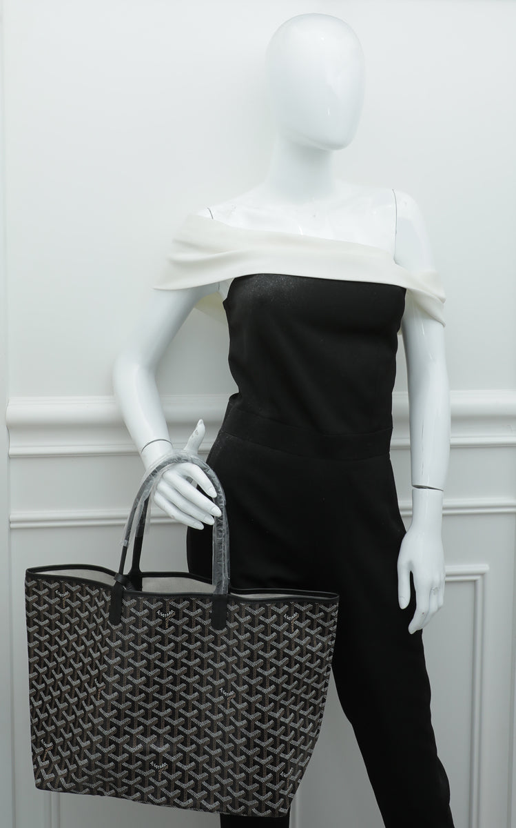 Goyard Black Goyardine Saint Louis PM Bag