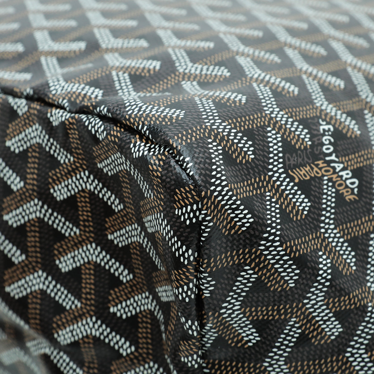 Goyard Black Goyardine Saint Louis PM Bag
