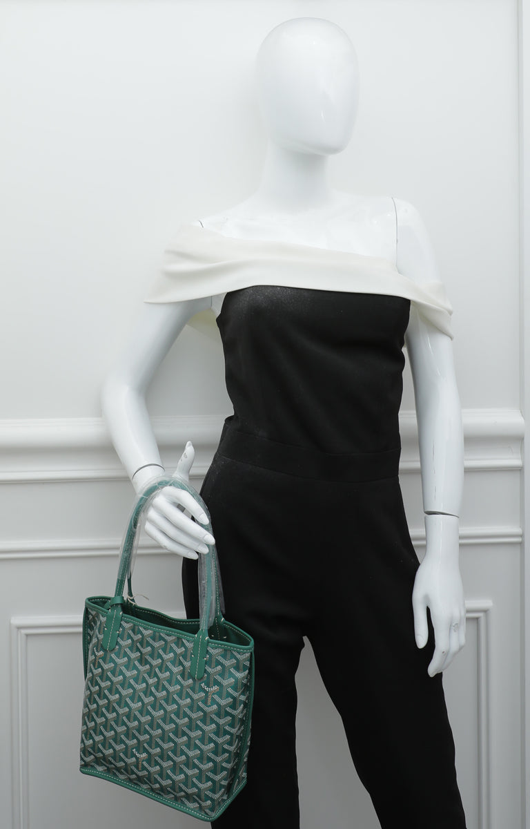 Goyard Green Goyardine Anjou Mini Bag