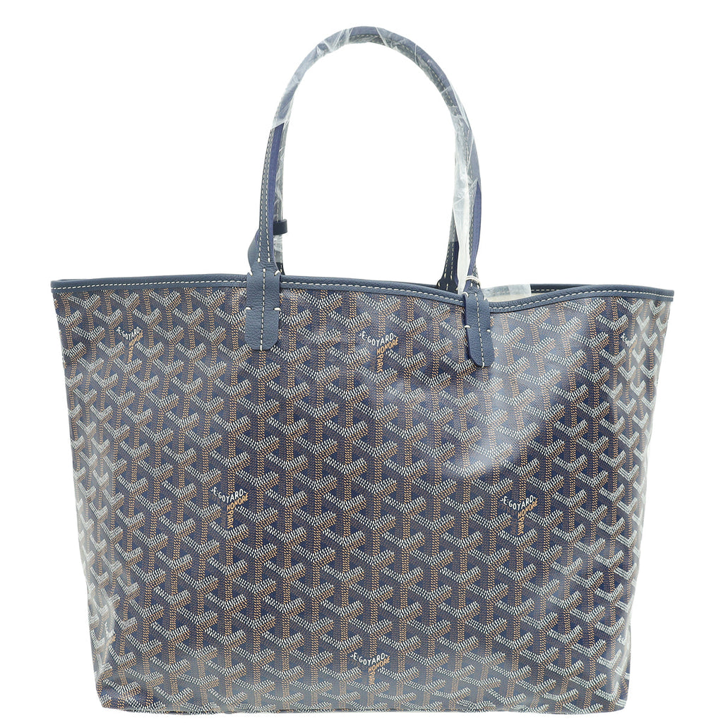 Goyard Navy Blue Goyardine Saint Louis PM Bag
