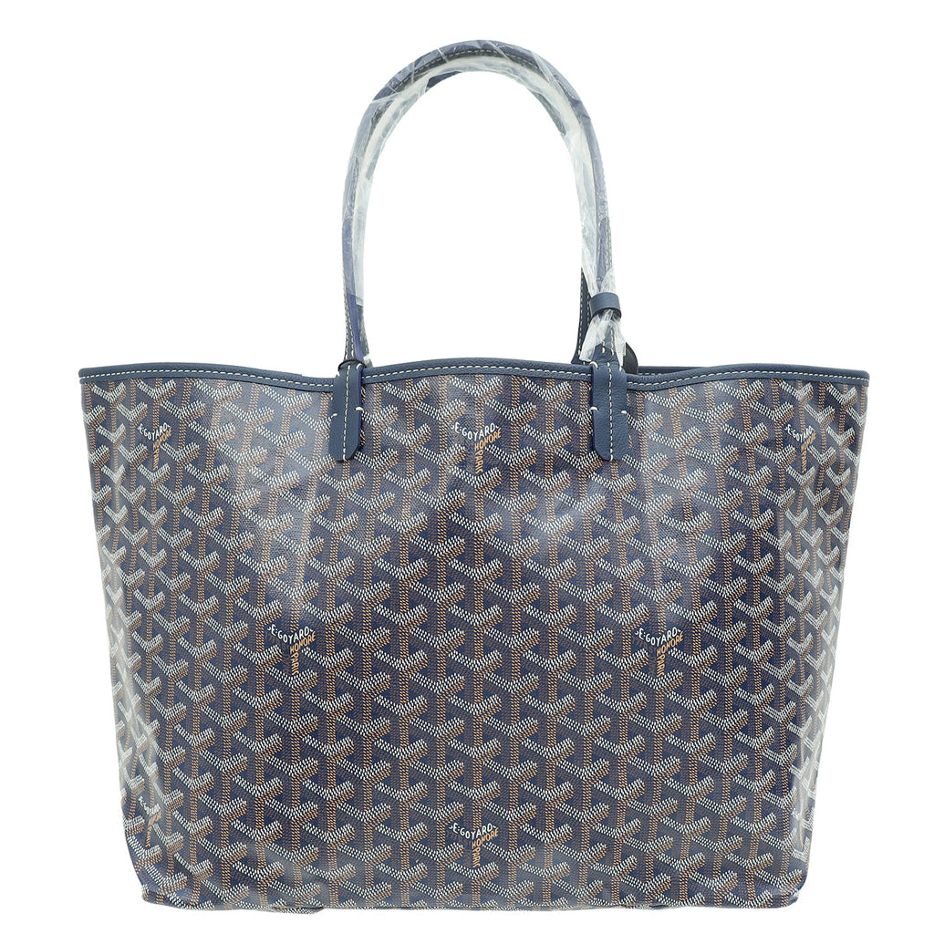 Goyard Navy Blue Goyardine Saint Louis PM Bag