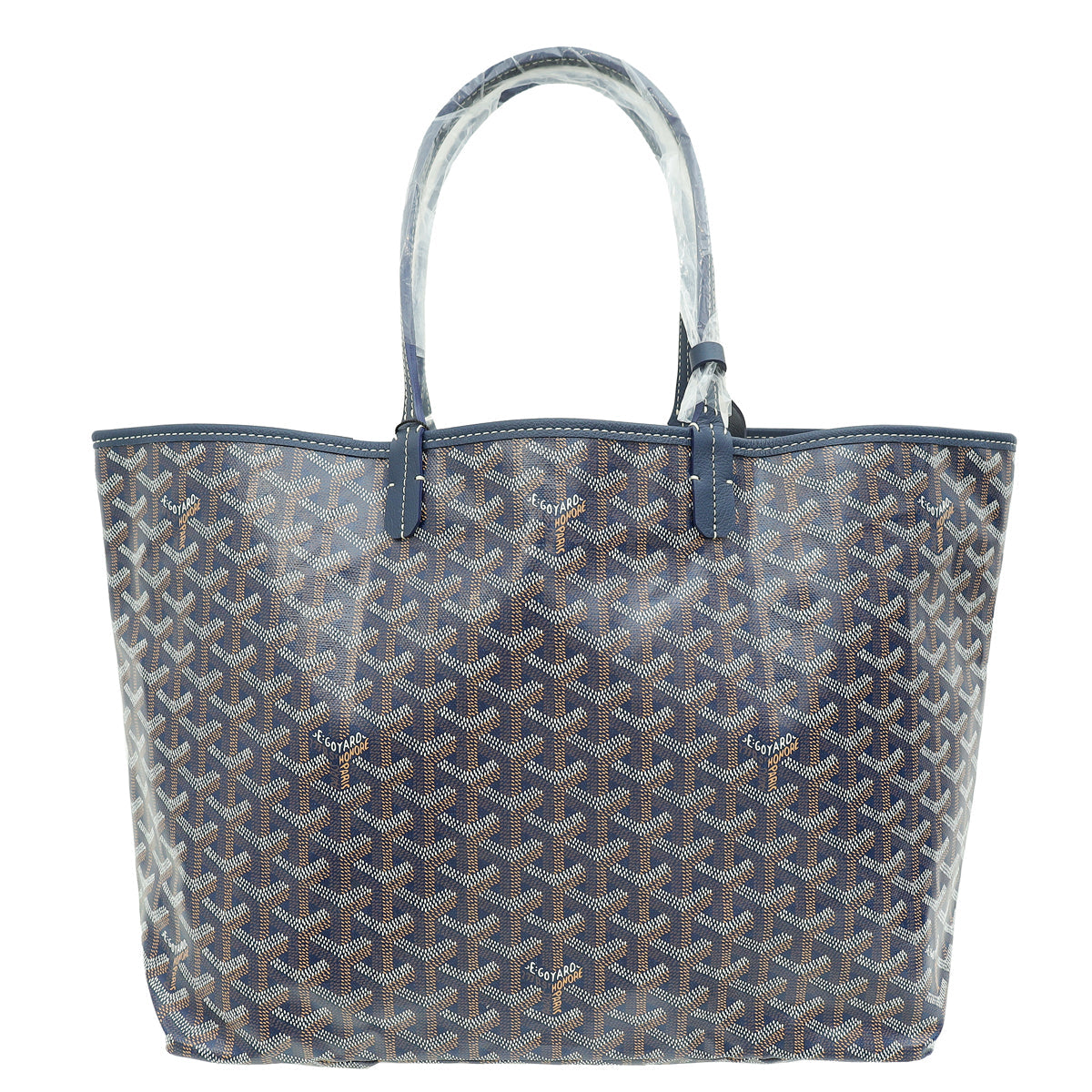 Goyard Navy Blue Goyardine Saint Louis PM Bag