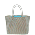 Goyard Grege Turquoise Goyardine Special Ed. Saint Louis Claire Voie GM Bag