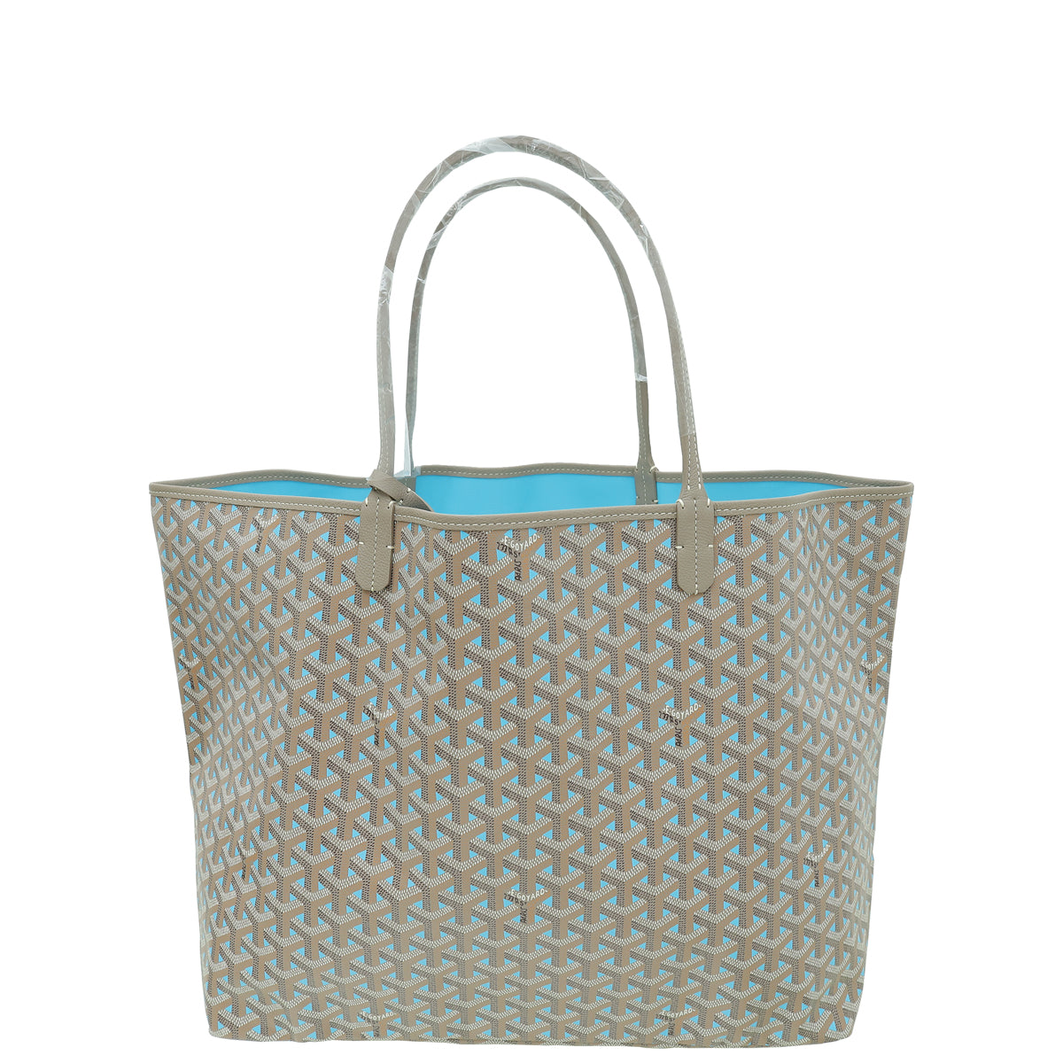 Goyard Grege Turquoise Goyardine Special Ed. Saint Louis Claire Voie GM Bag
