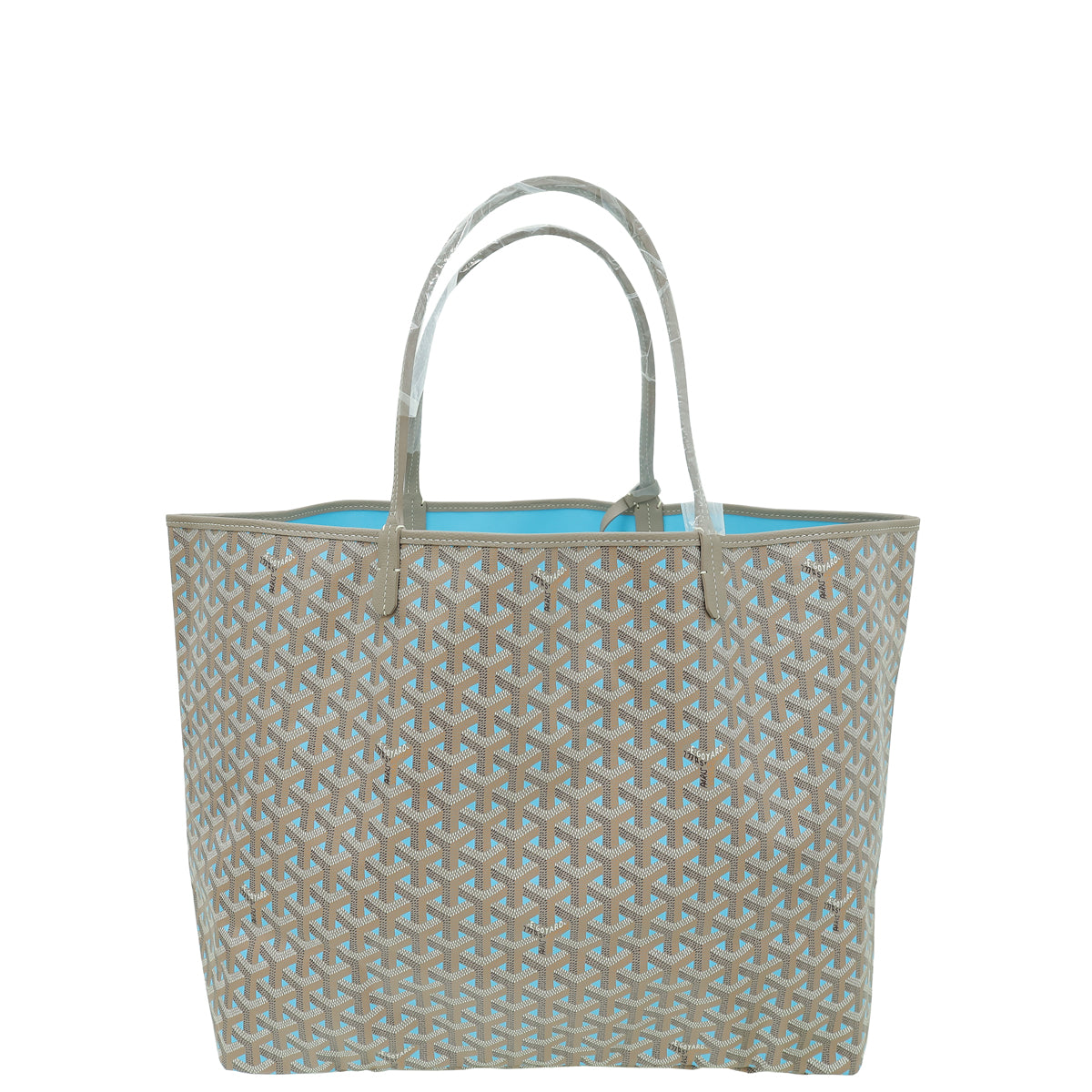 Goyard Grege Turquoise Goyardine Special Ed. Saint Louis Claire Voie GM Bag