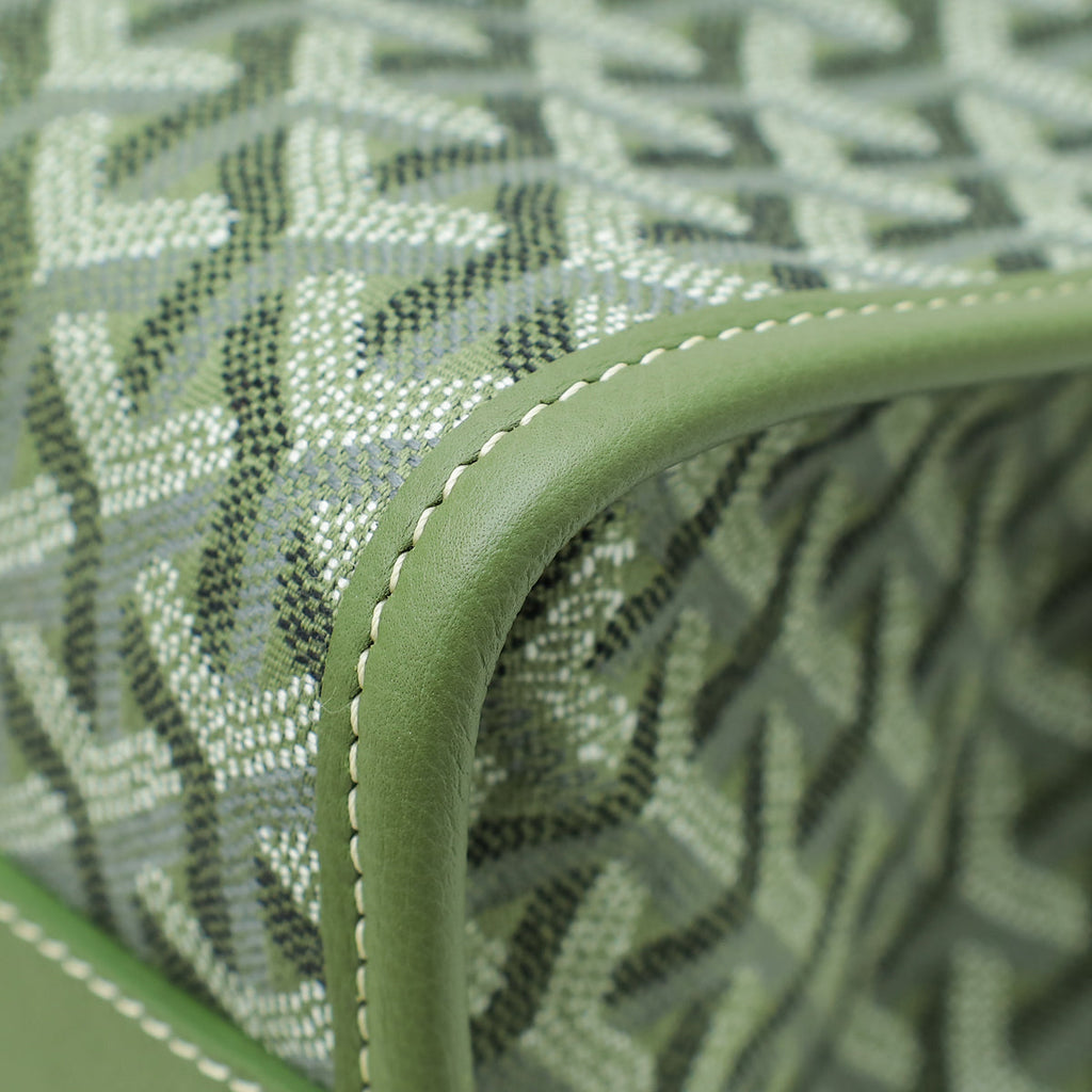Goyard Kaki Limited Editions Goyardine Jacquard Villette MM Tote Bag