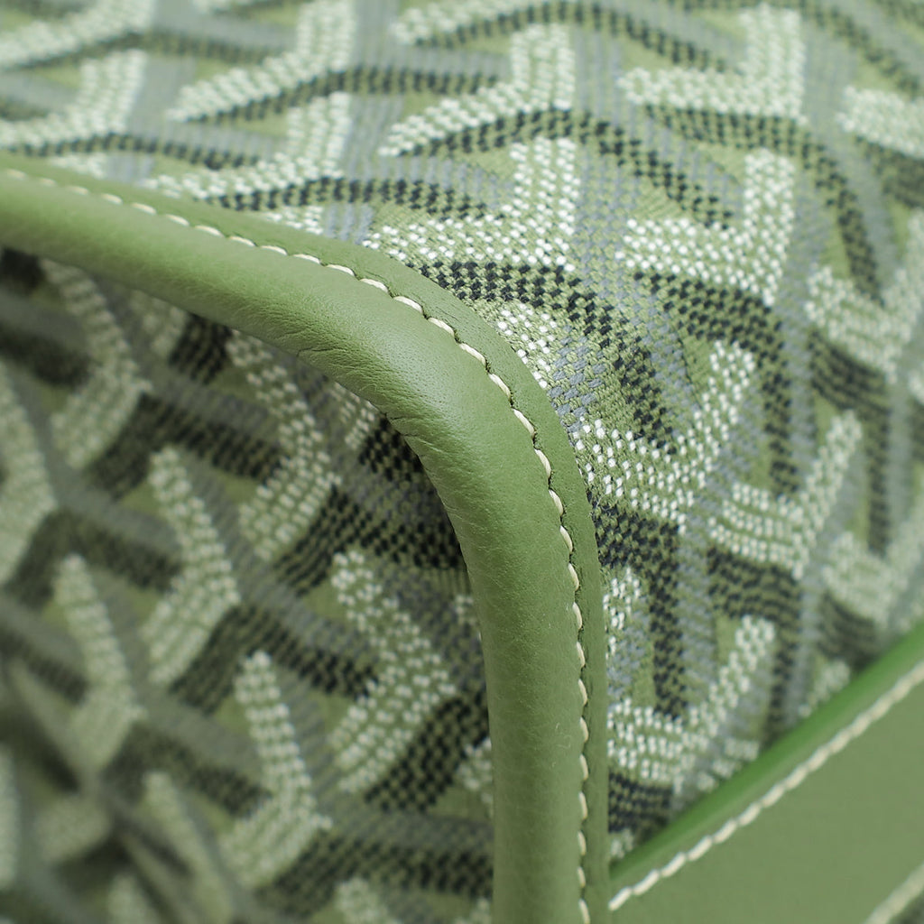 Goyard Kaki Limited Editions Goyardine Jacquard Villette MM Tote Bag