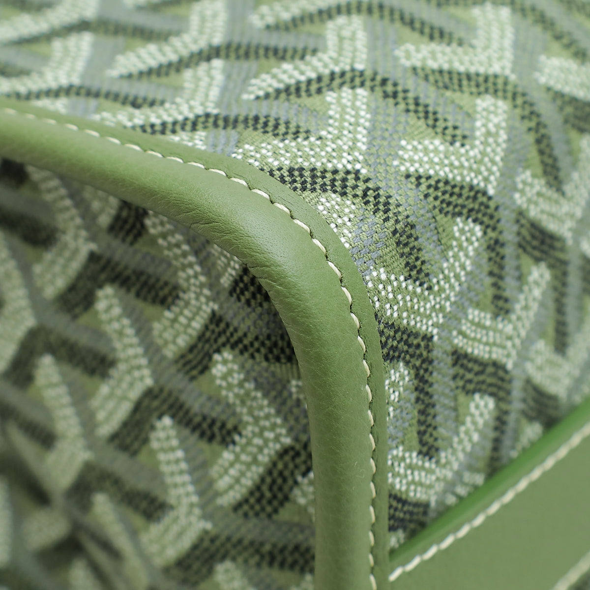 Goyard Kaki Limited Editions Goyardine Jacquard Villette MM Tote Bag