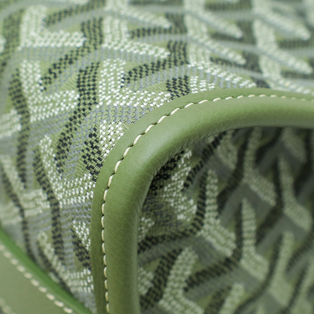 Goyard Kaki Limited Editions Goyardine Jacquard Villette MM Tote Bag