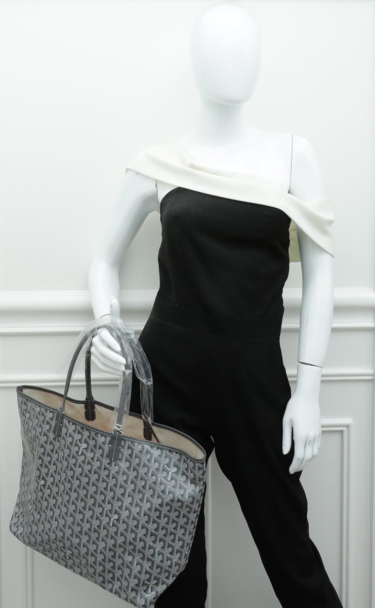 Goyard Grey Goyardine Saint Louis PM Bag