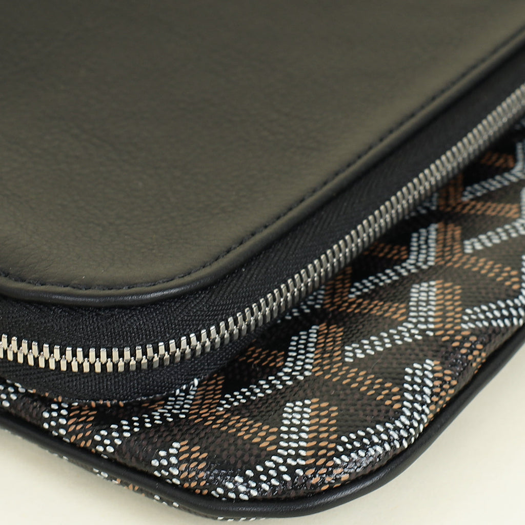 Goyard Black Goyardine Sainte-Marie MM Clutch