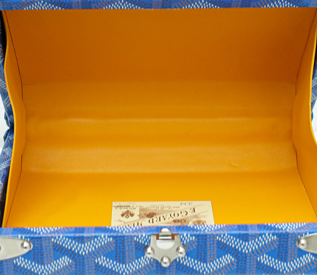 Goyard Blue Goyardine Minaudiere Trunk Bag