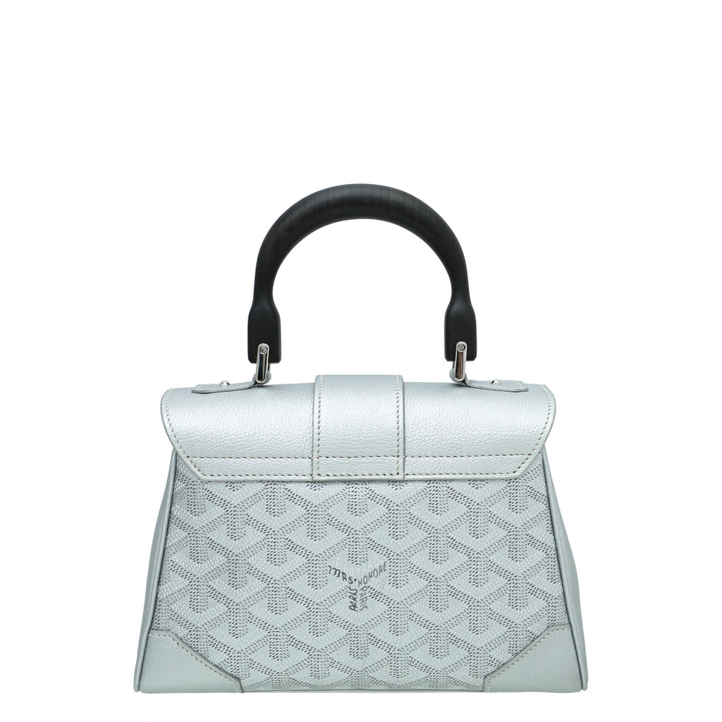 Goyard Silver Goyardine Saigon Souple Mini Bag