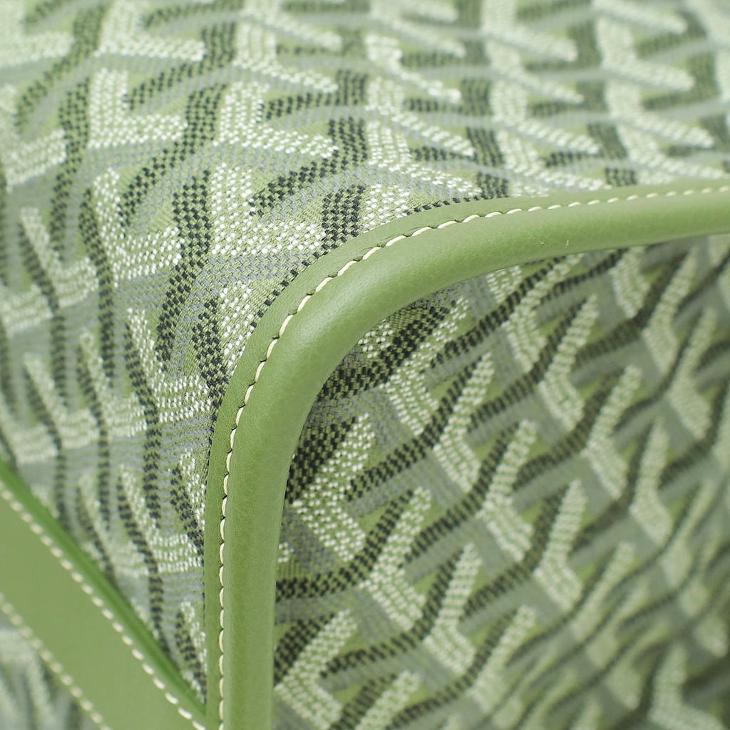 Goyard Kaki Limited Editions Goyardine Jacquard Villette MM Tote Bag