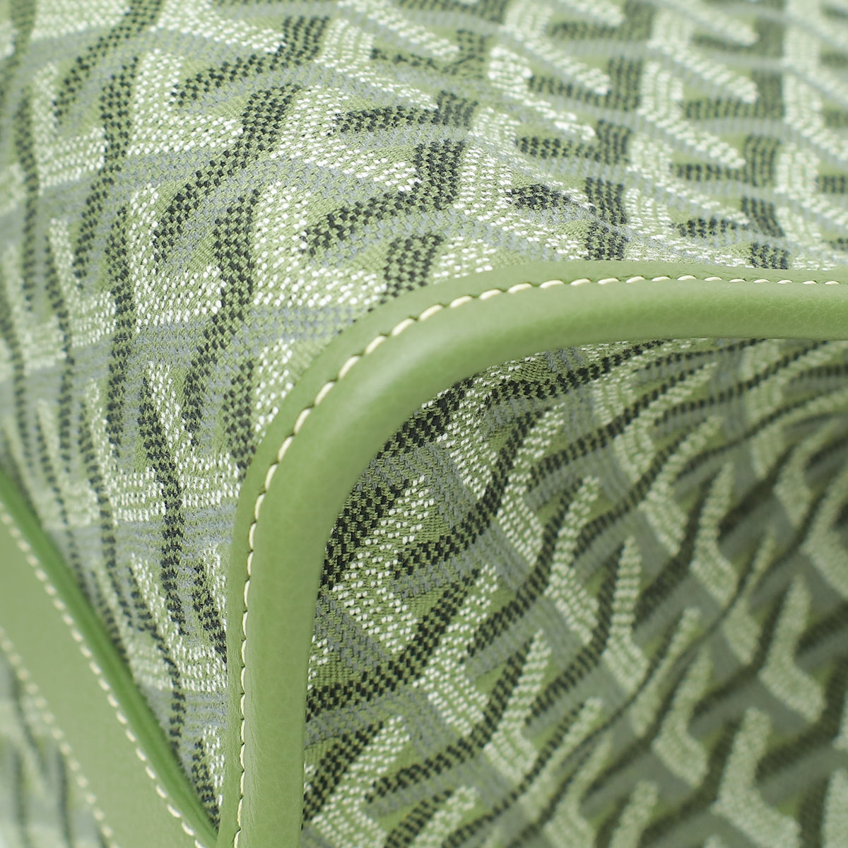 Goyard Kaki Limited Editions Goyardine Jacquard Villette MM Tote Bag