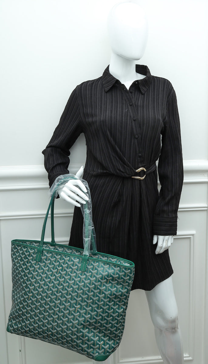 Goyard Green Goyardine Artois MM Bag