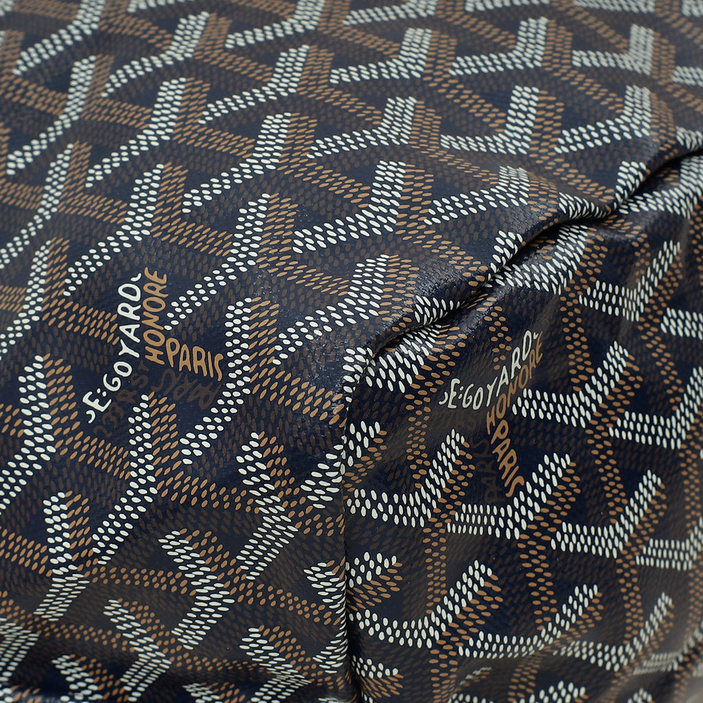 Goyard Navy Blue Goyardine Saint Louis PM Bag