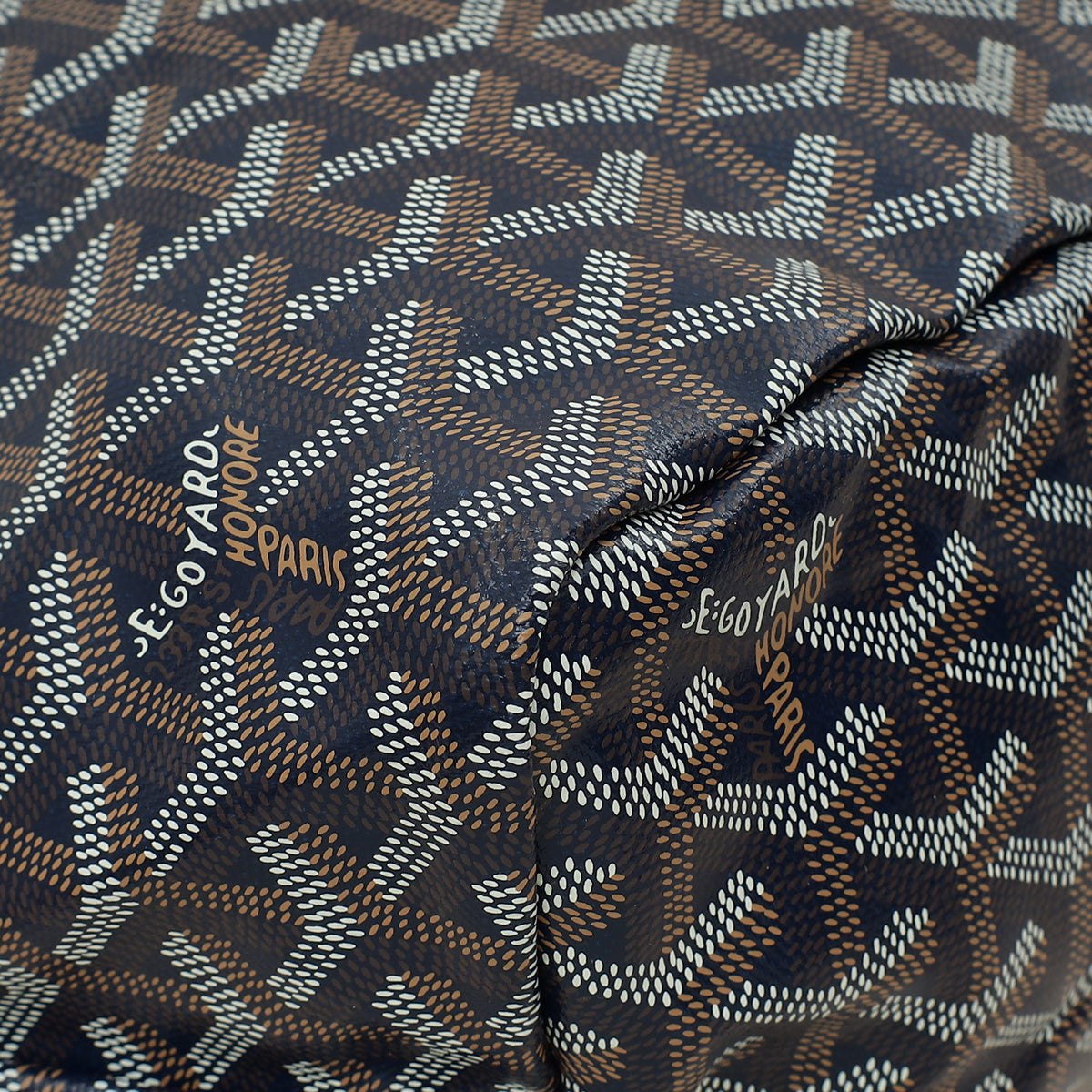 Goyard Navy Blue Goyardine Saint Louis PM Bag