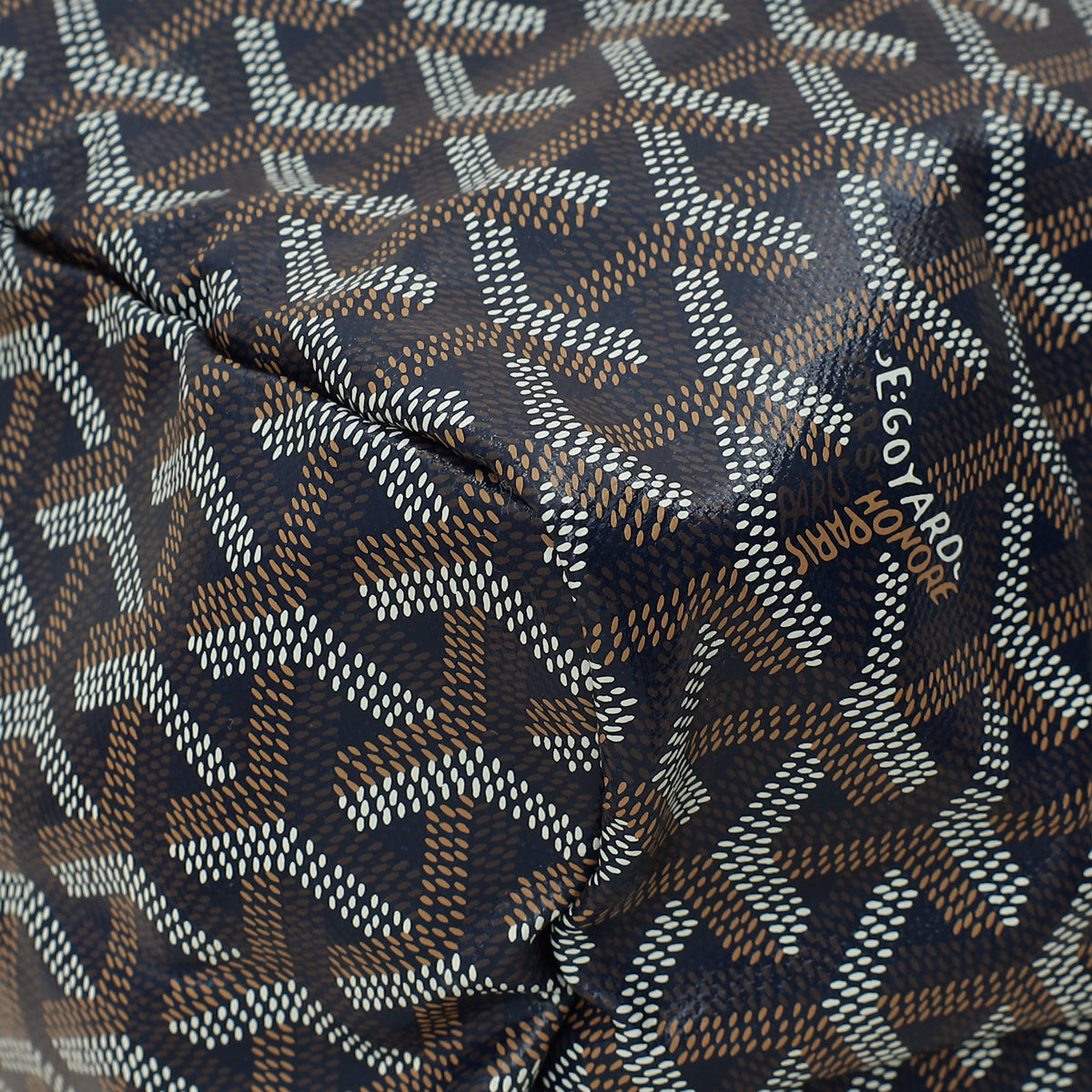 Goyard Navy Blue Goyardine Saint Louis PM Bag