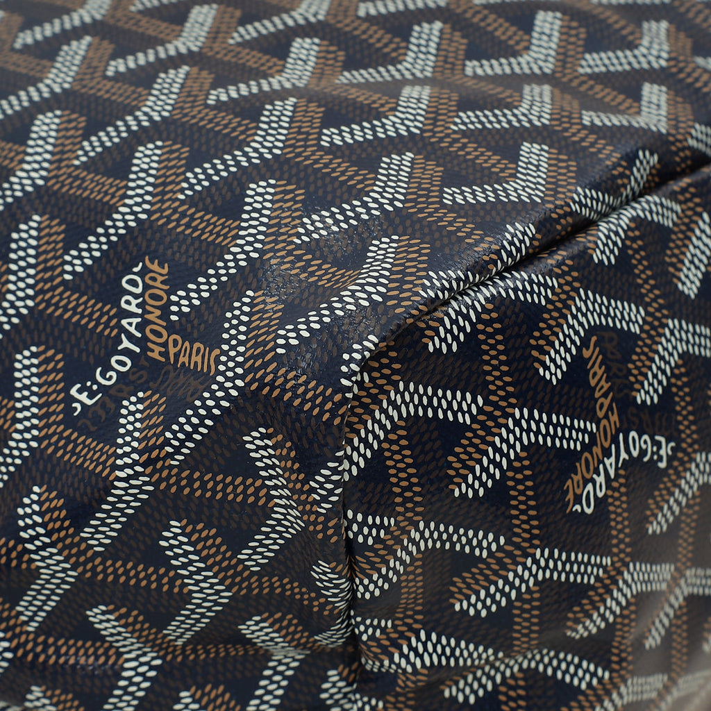 Goyard Navy Blue Goyardine Saint Louis PM Bag