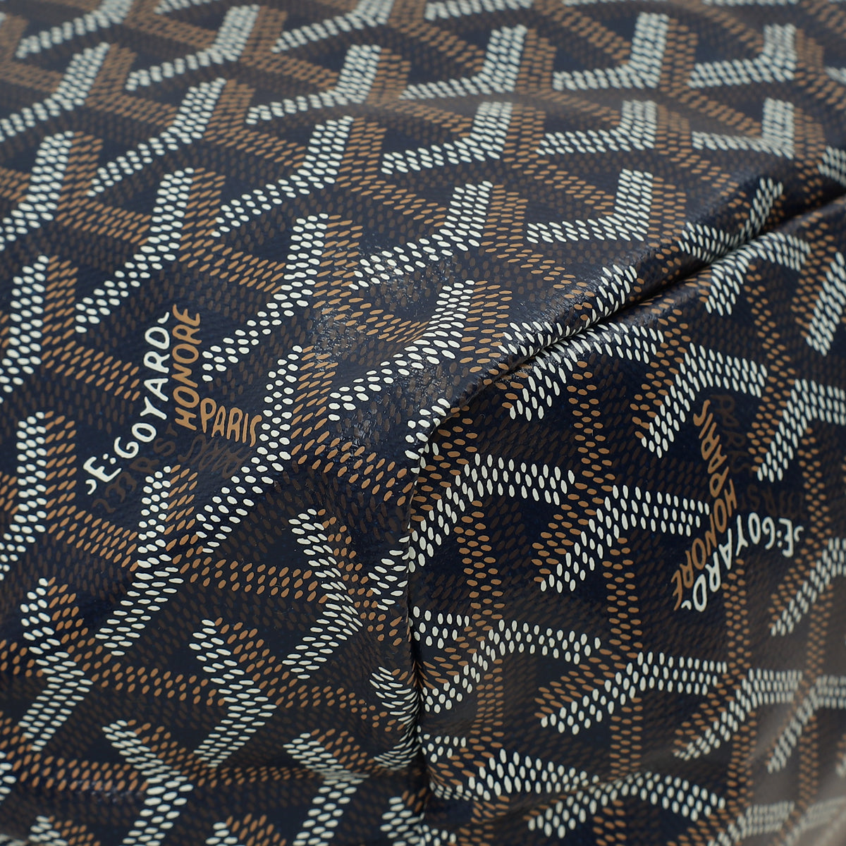 Goyard Navy Blue Goyardine Saint Louis PM Bag