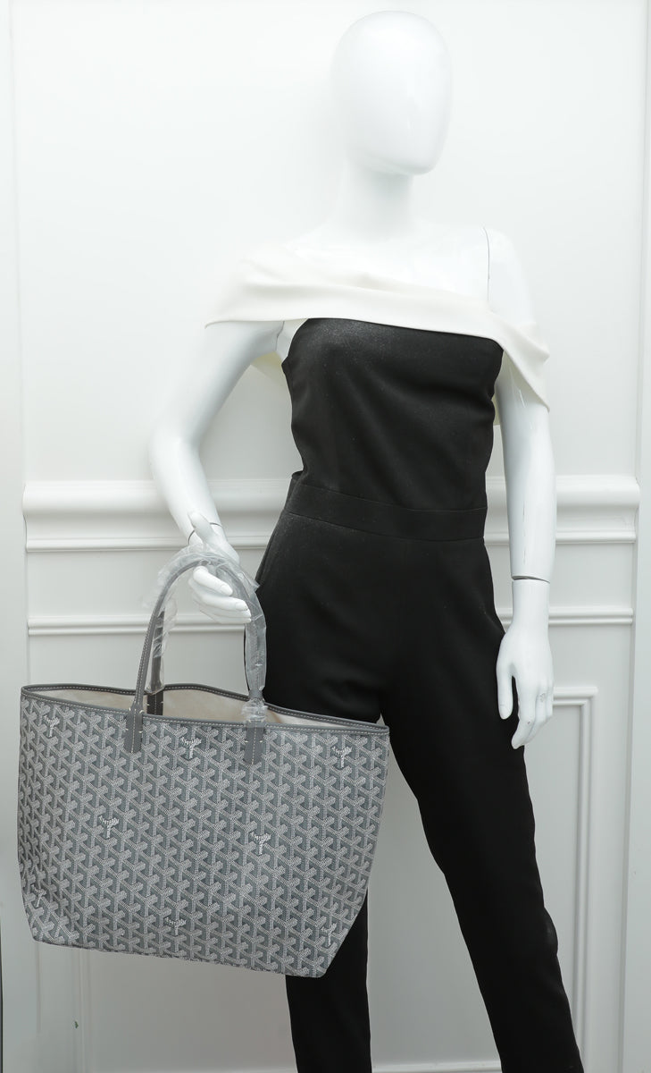 Goyard Grey Goyardine Saint Louis PM Bag