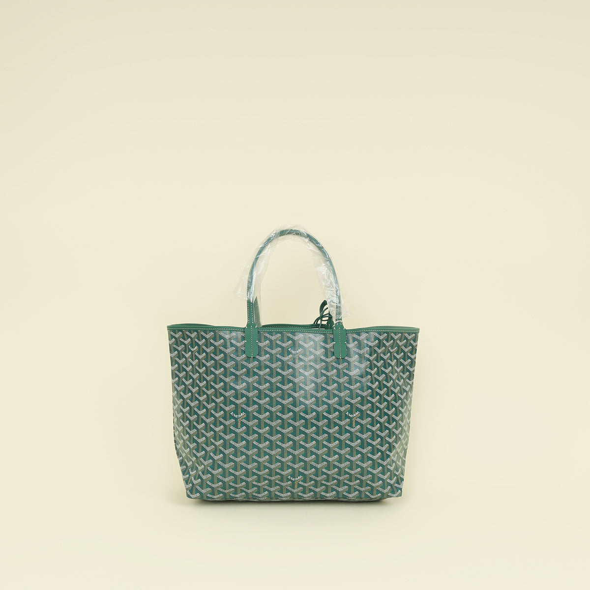 Goyard Green Goyardine Saint Louis PM Bag w/ Clip