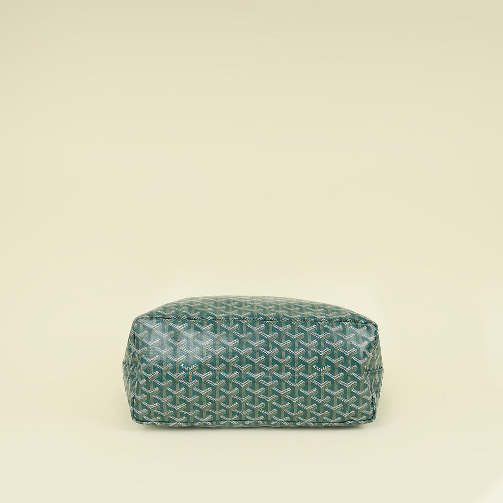 Goyard Green Goyardine Saint Louis PM Bag w/ Clip